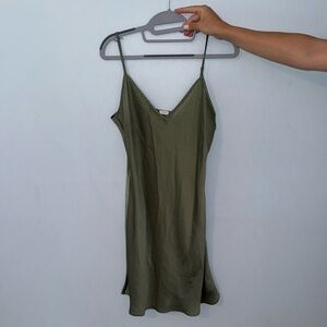 Aritzia Mini Wilfred Satin Dress